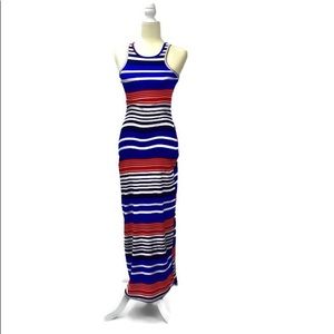 DEREK HEART Maxi Striped multicolor Dress Size S